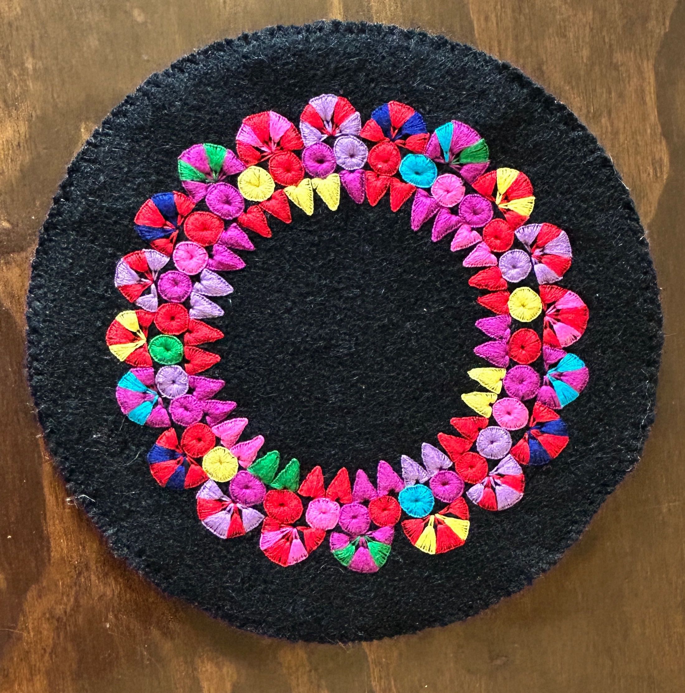Wool Tortilla Warmer with Felt Lining