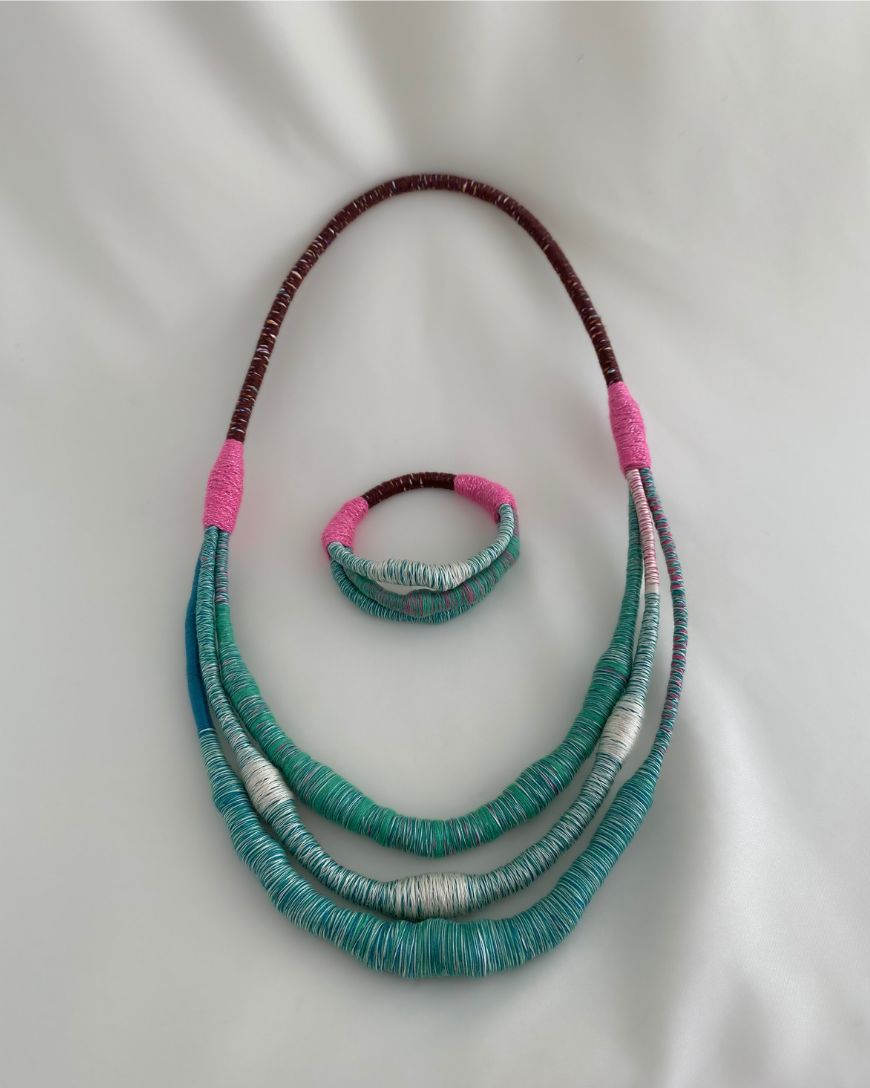 Mint Chocolate Necklace and Bracelet set