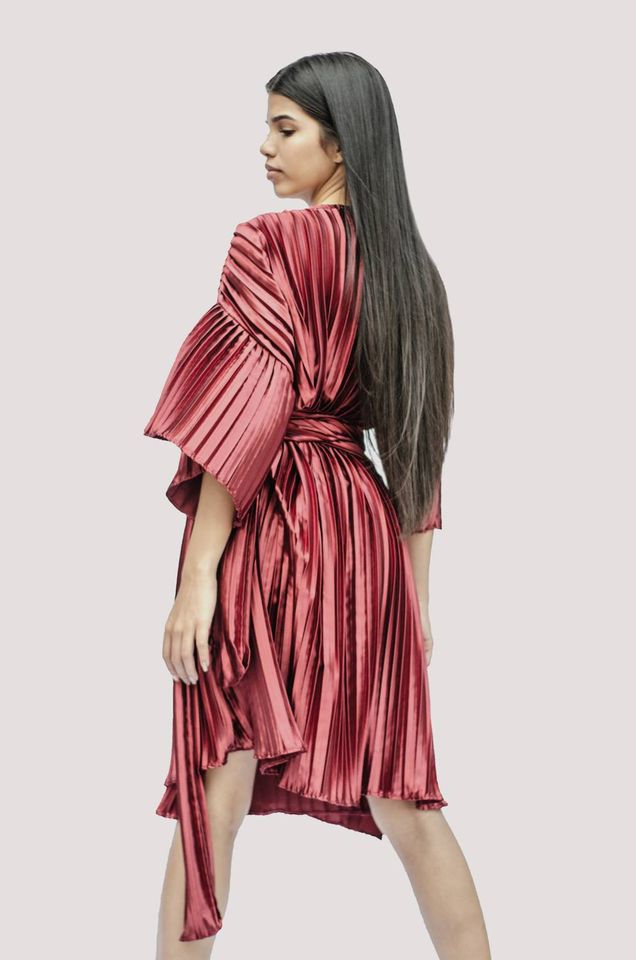 Silk Ancestral Pleated Dress