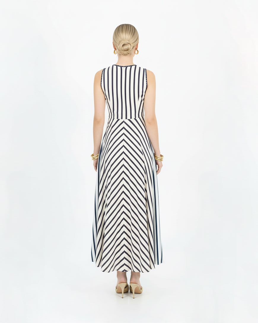 Sleeveless V-Neck Maxi Dress