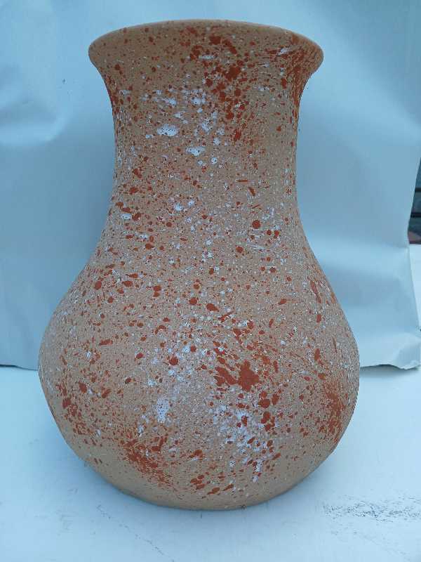 Natural Vase with Animals and Floral Relief