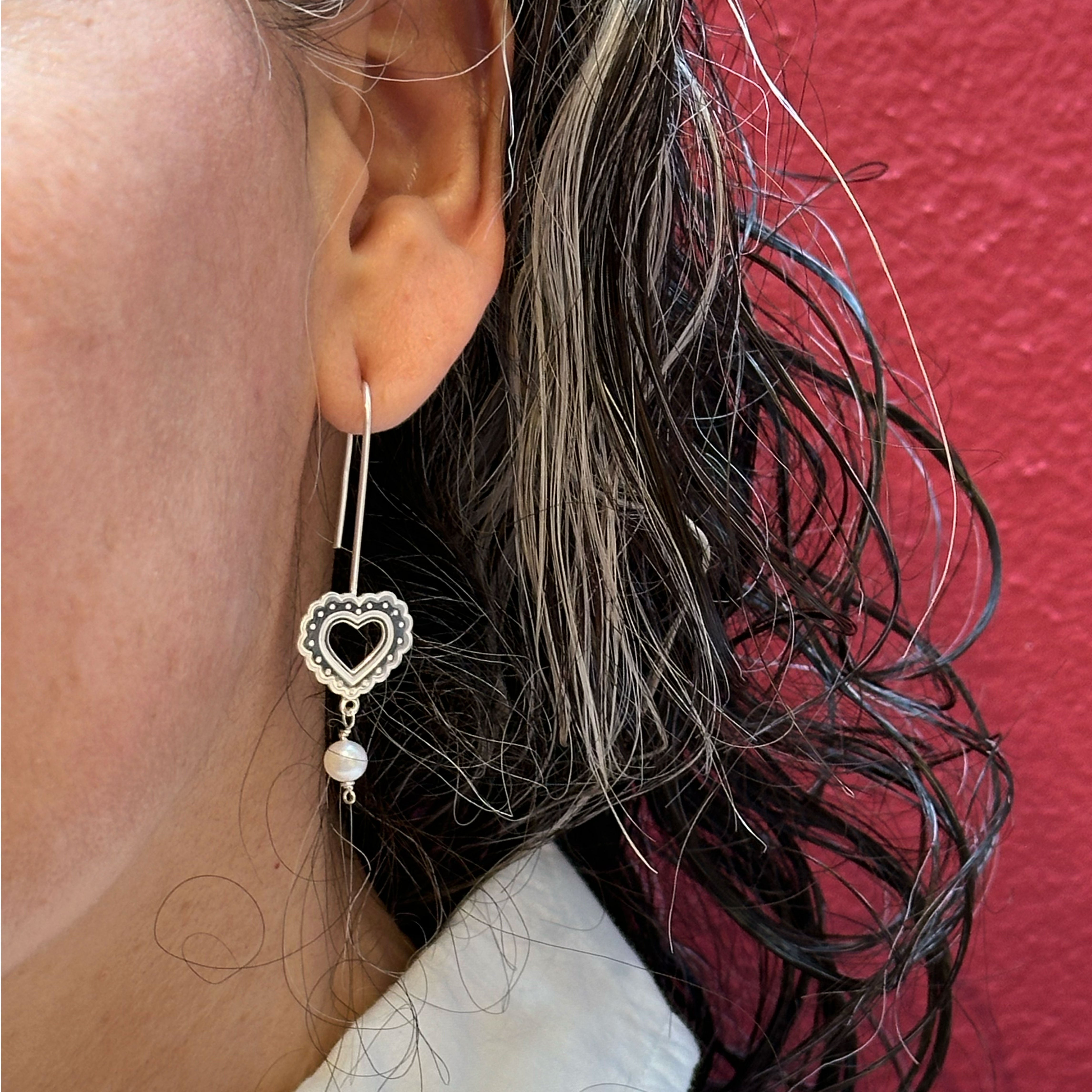 Galleta Heart Drop Earrings