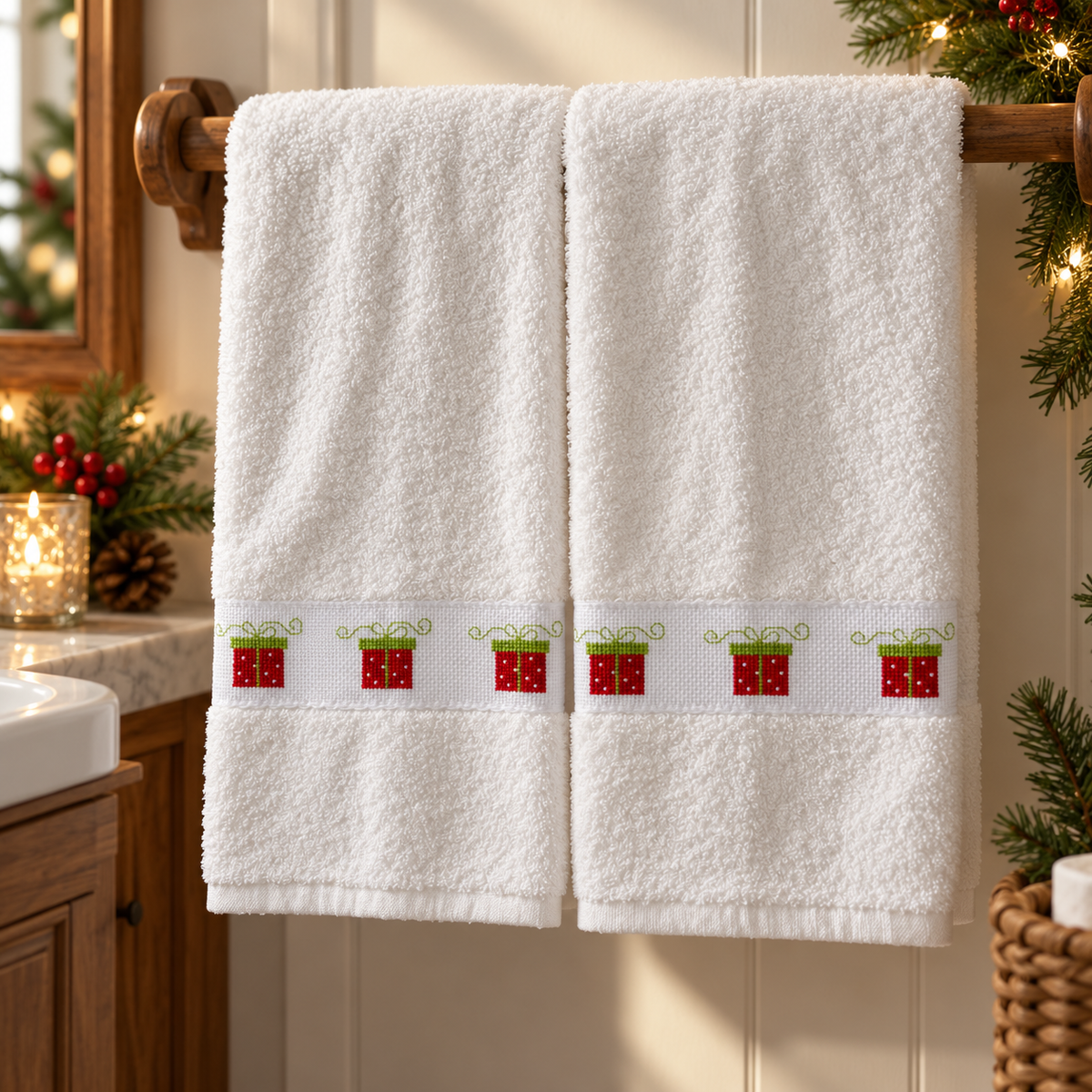 Embroidered Hand Towel Set