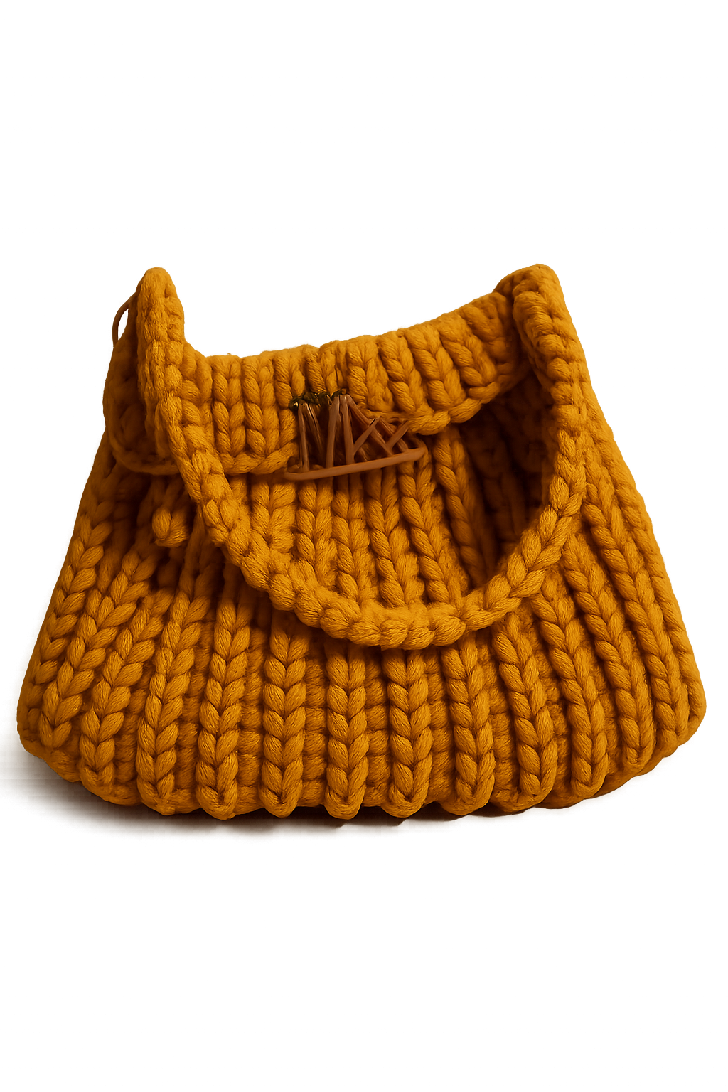 Mustard bag with Wooden Handle