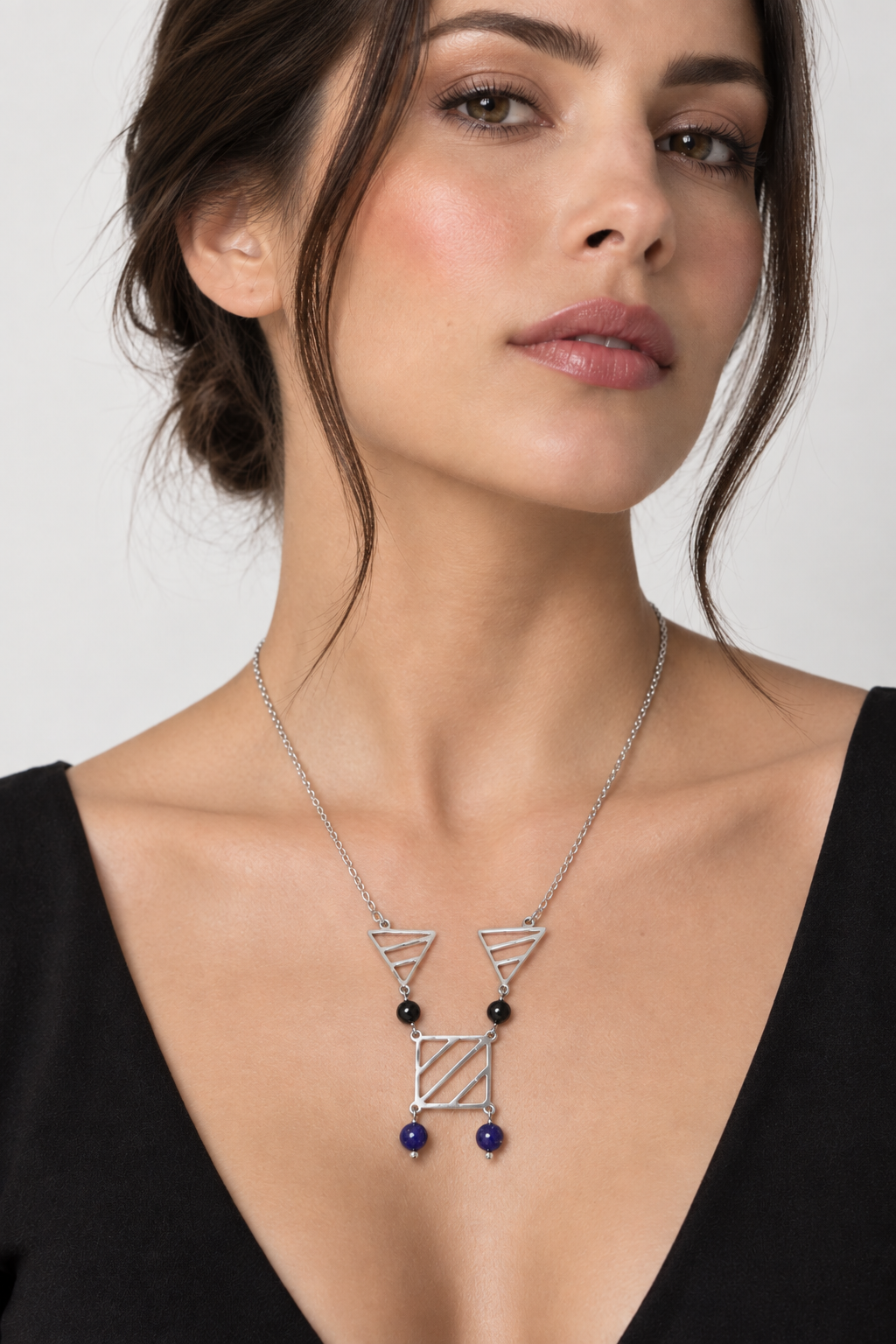 Square Geometric Necklace
