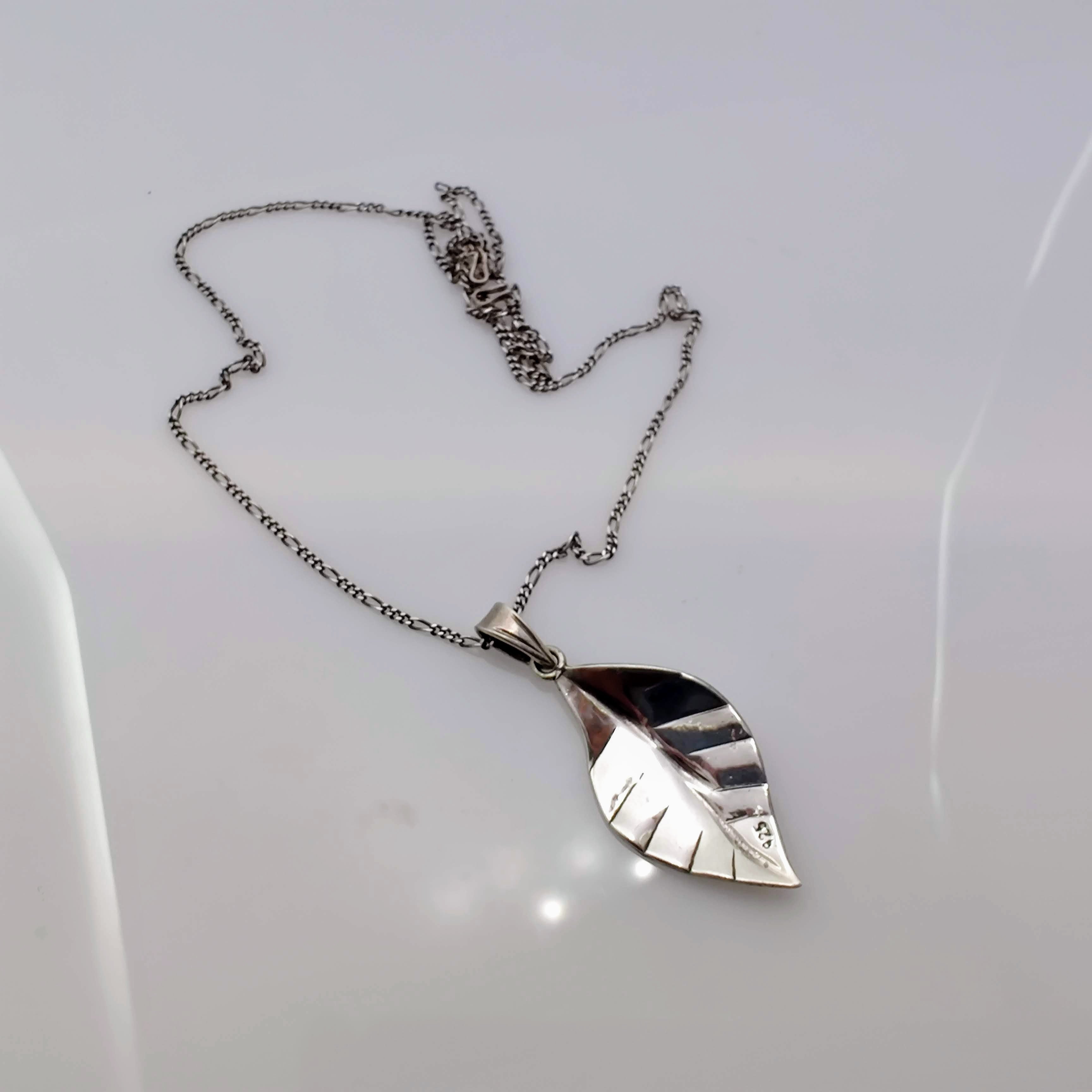 Coffee Blossom - Coffee Leaf Pendant and Chain