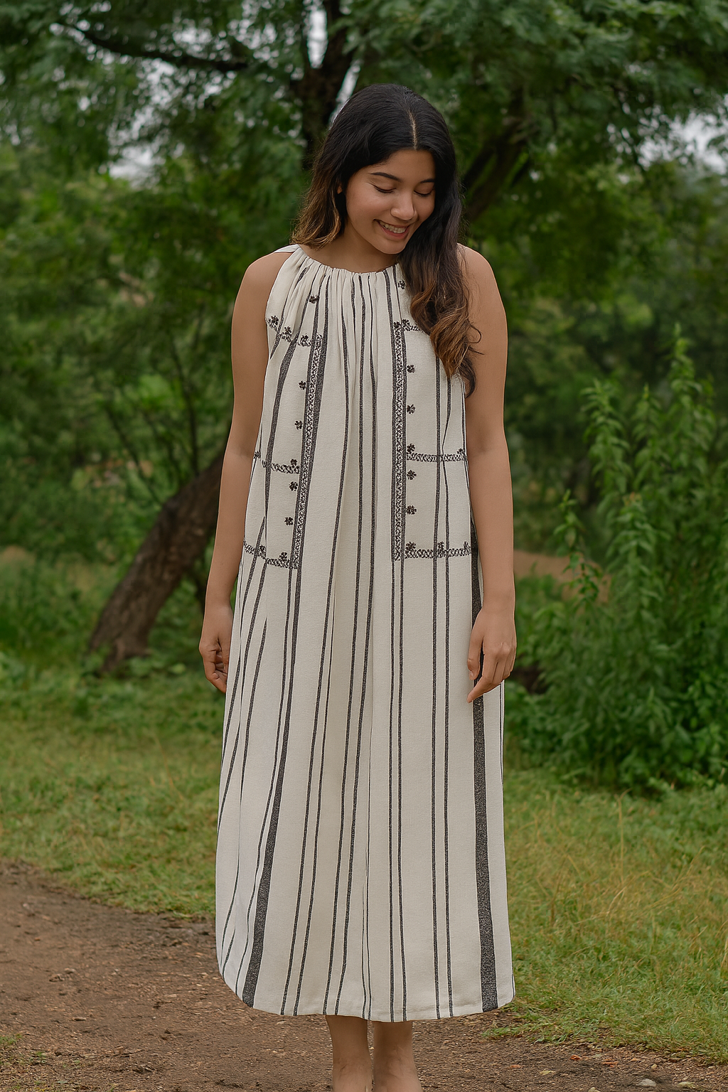 Handwoven Striped Dress