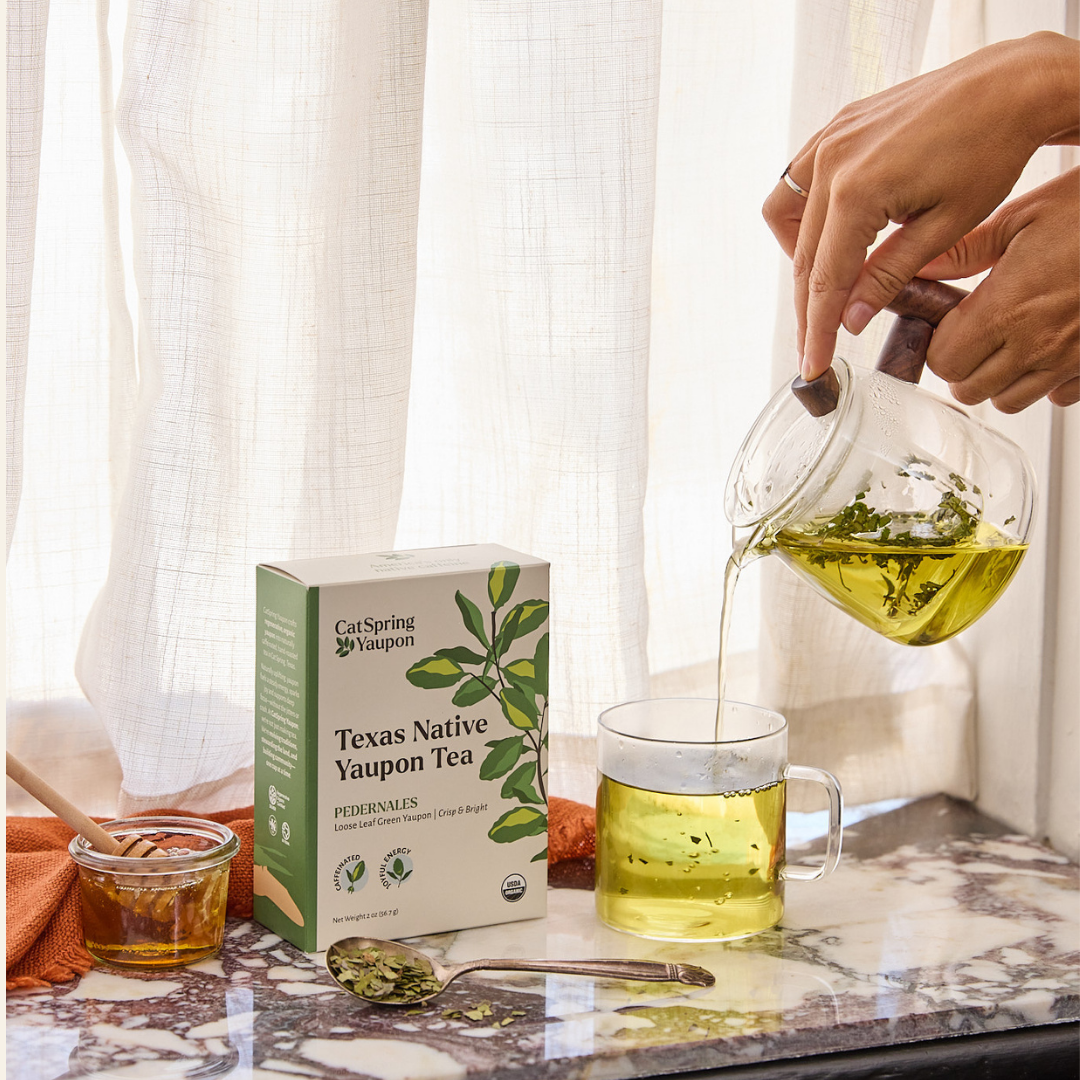 Pedernales Green Yaupon — Green Yaupon Tea — Loose Leaf