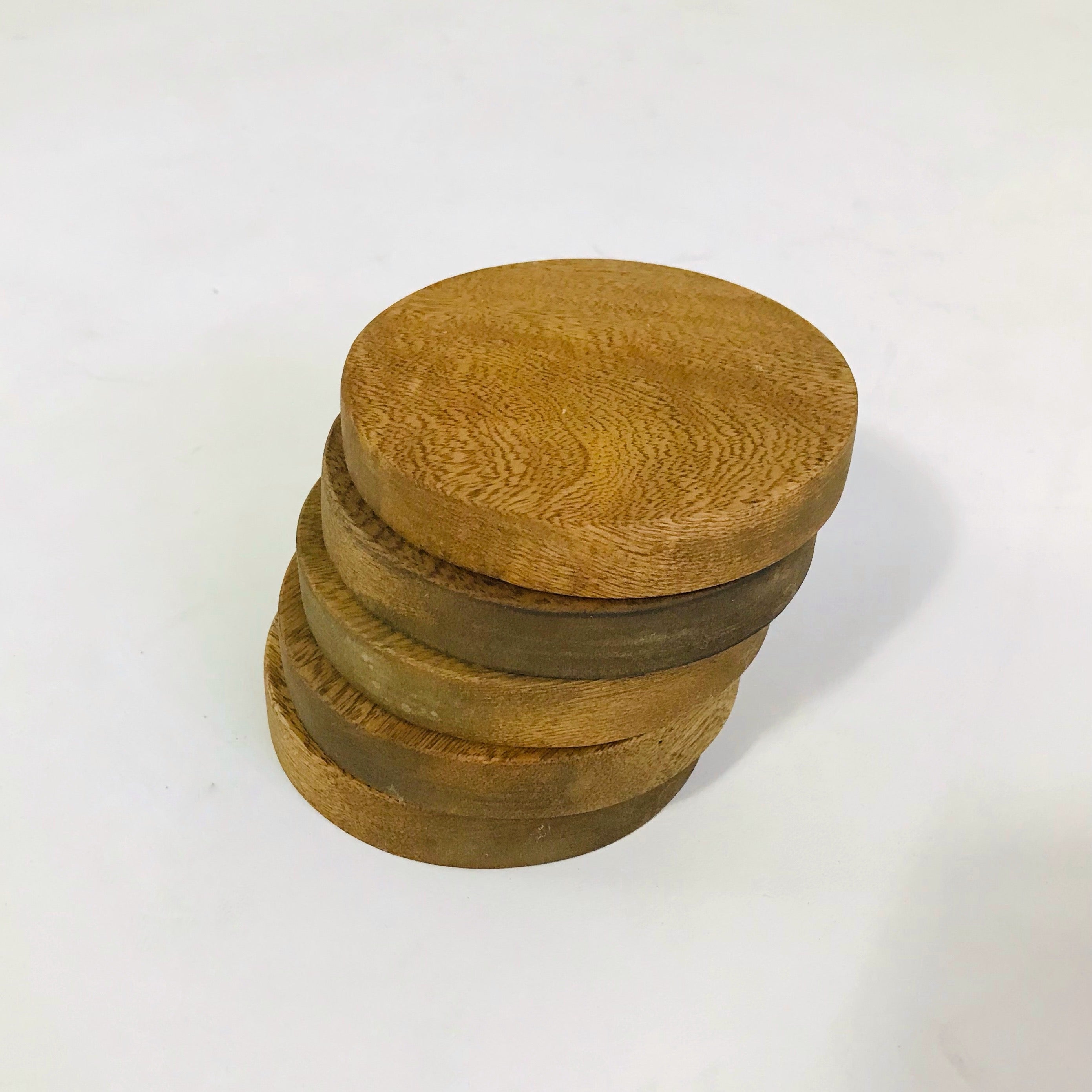 Solid Rosewood Round Coasters – Set of 6