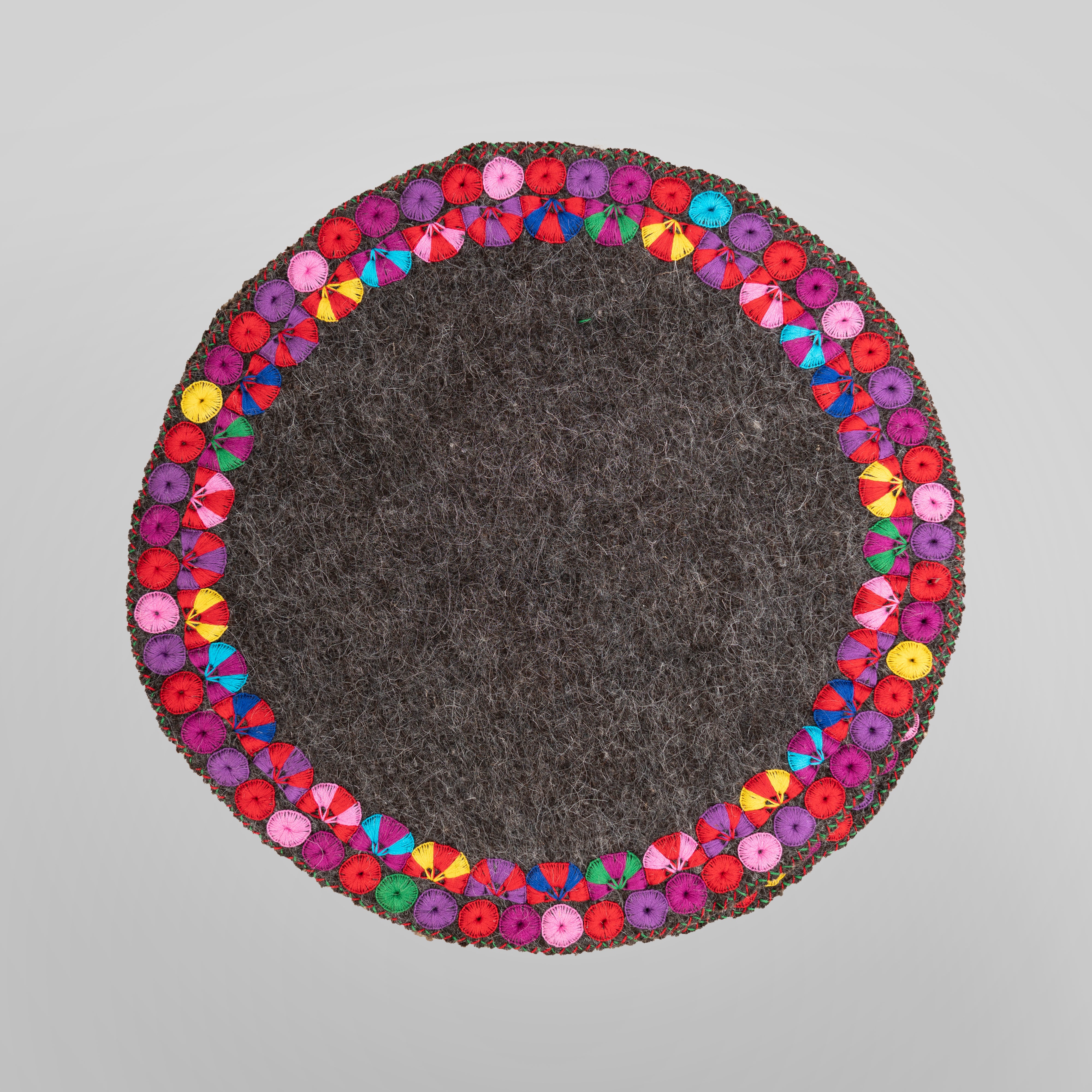 Round Wool Placemats Set
