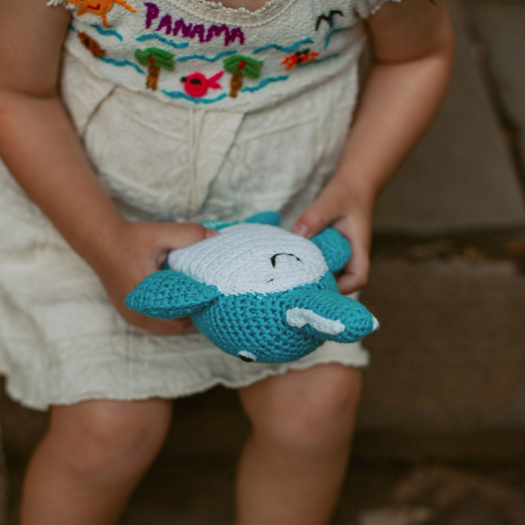 Underside of sawfish plush toy