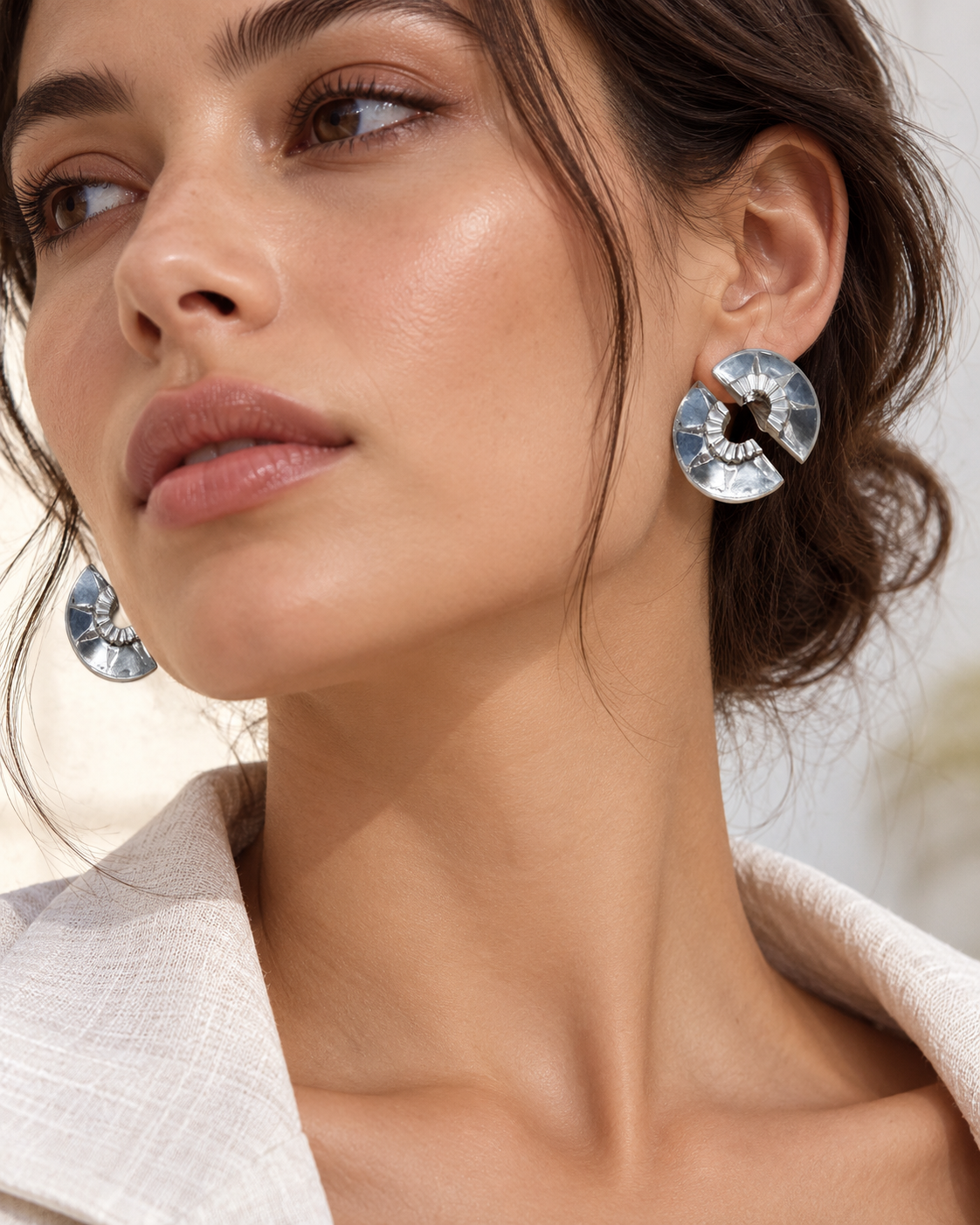 Blue Sodalite Silver Earrings