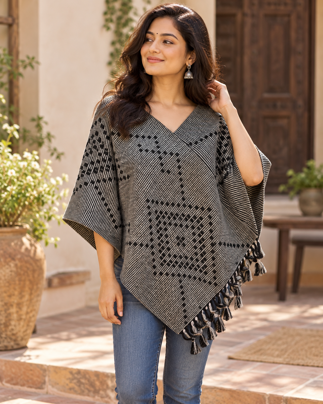 Handwoven Cotton Quexquemetl