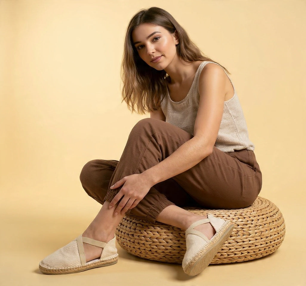 Warmi 05 Hand Made Espadrille Elastic Jute Sole Women