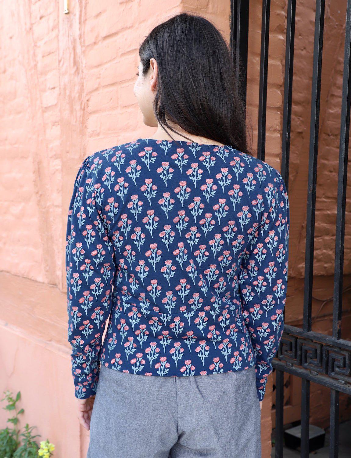 Ayanna Organic Wrap Top - Passion Lilie