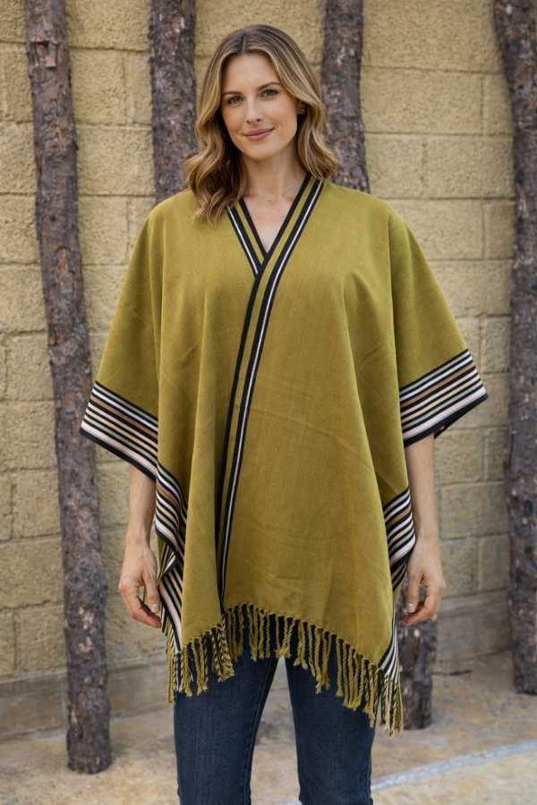 Handwoven Cotton Loom Poncho
