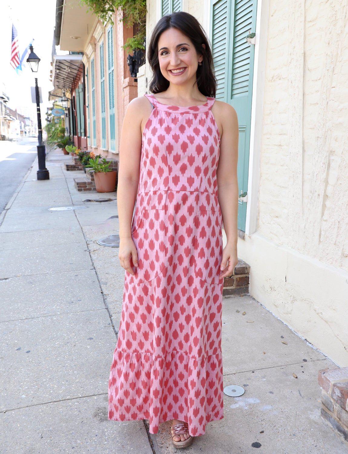 Coraline Organic Cotton Maxi Dress - Passion Lilie