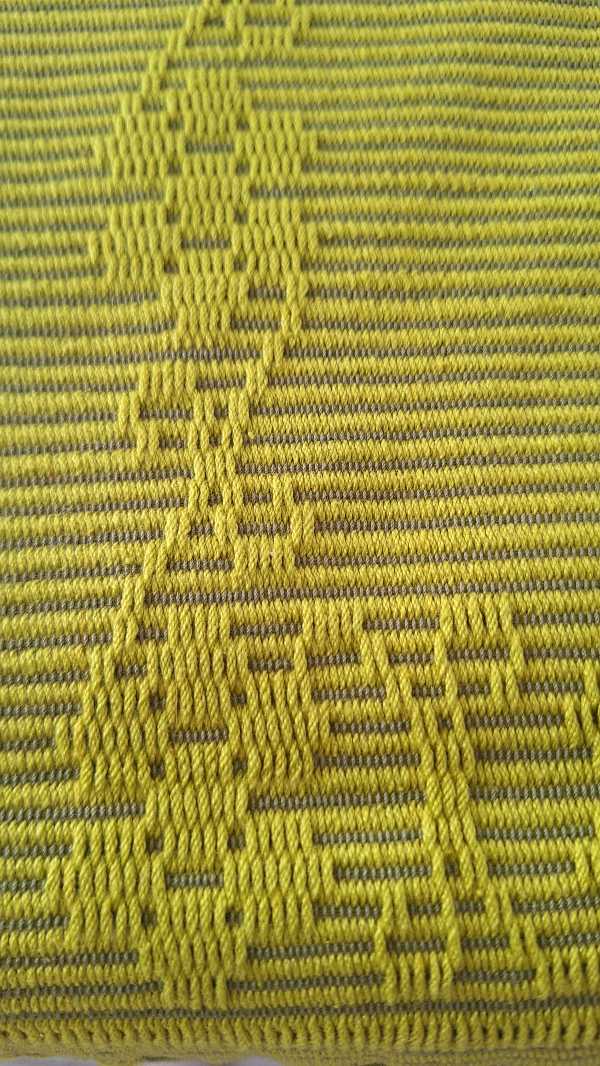 Handwoven Green Cotton Table Runner