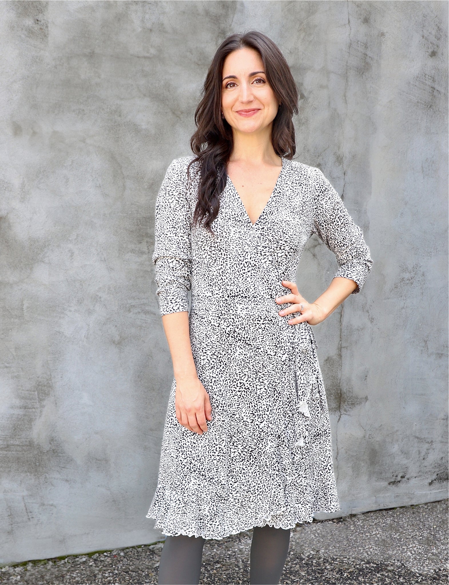 Fierce Flounce Organic Wrap Dress - Passion Lilie
