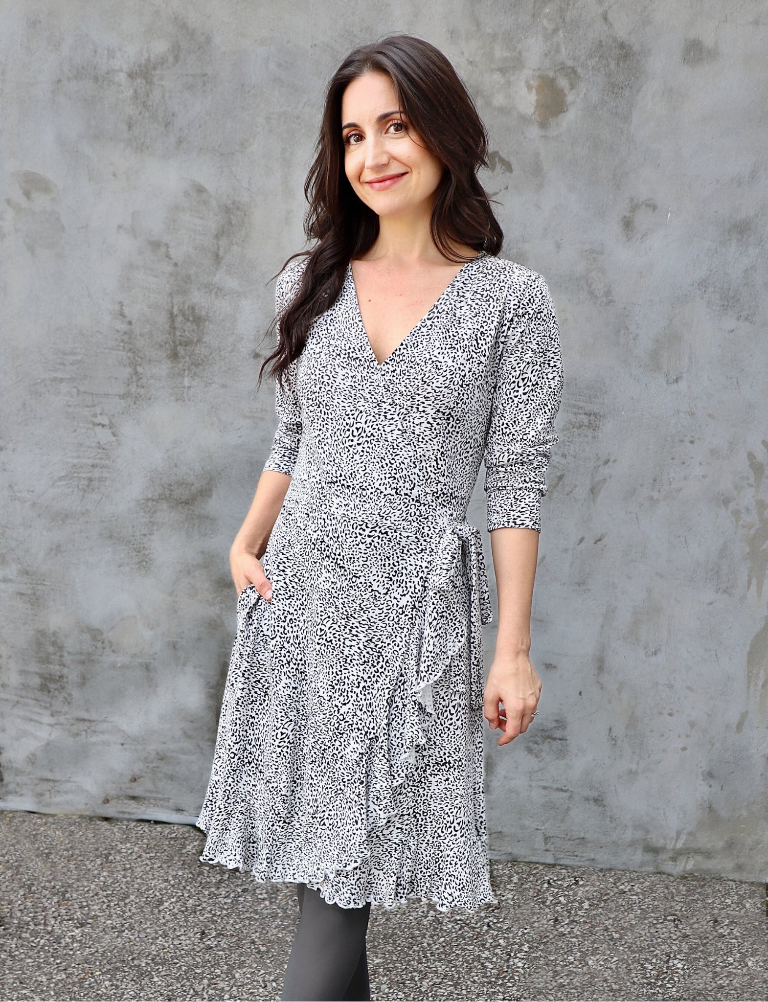 Fierce Flounce Organic Wrap Dress - Passion Lilie