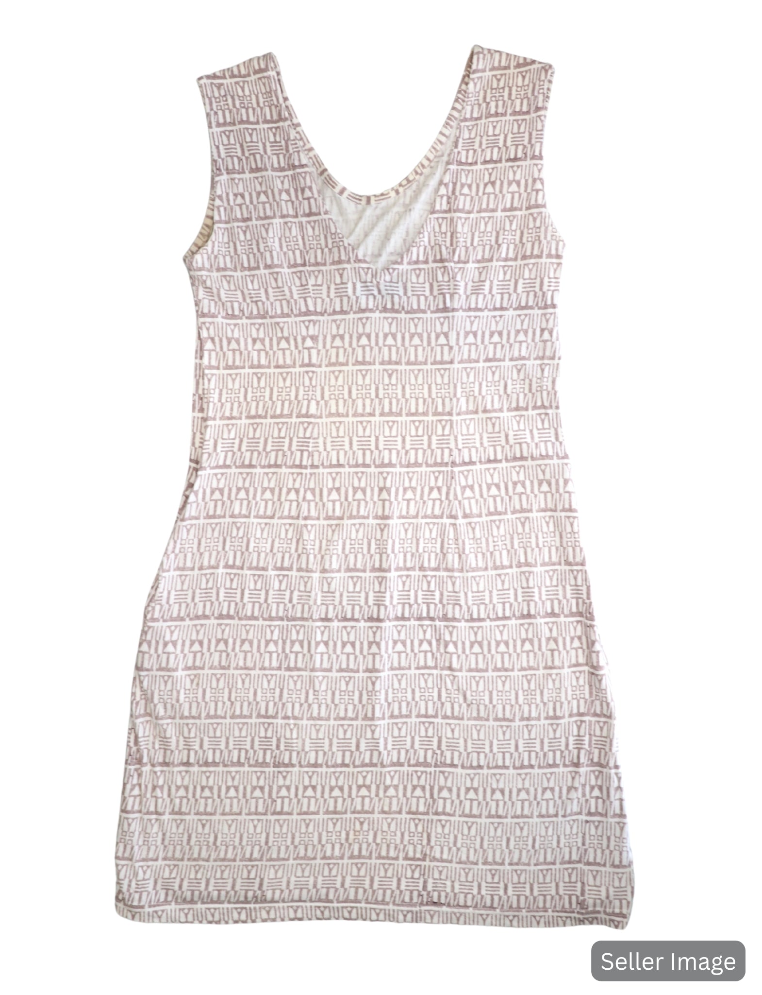 Geo Mauve Organic Dress : Pre - Loved - Passion Lilie