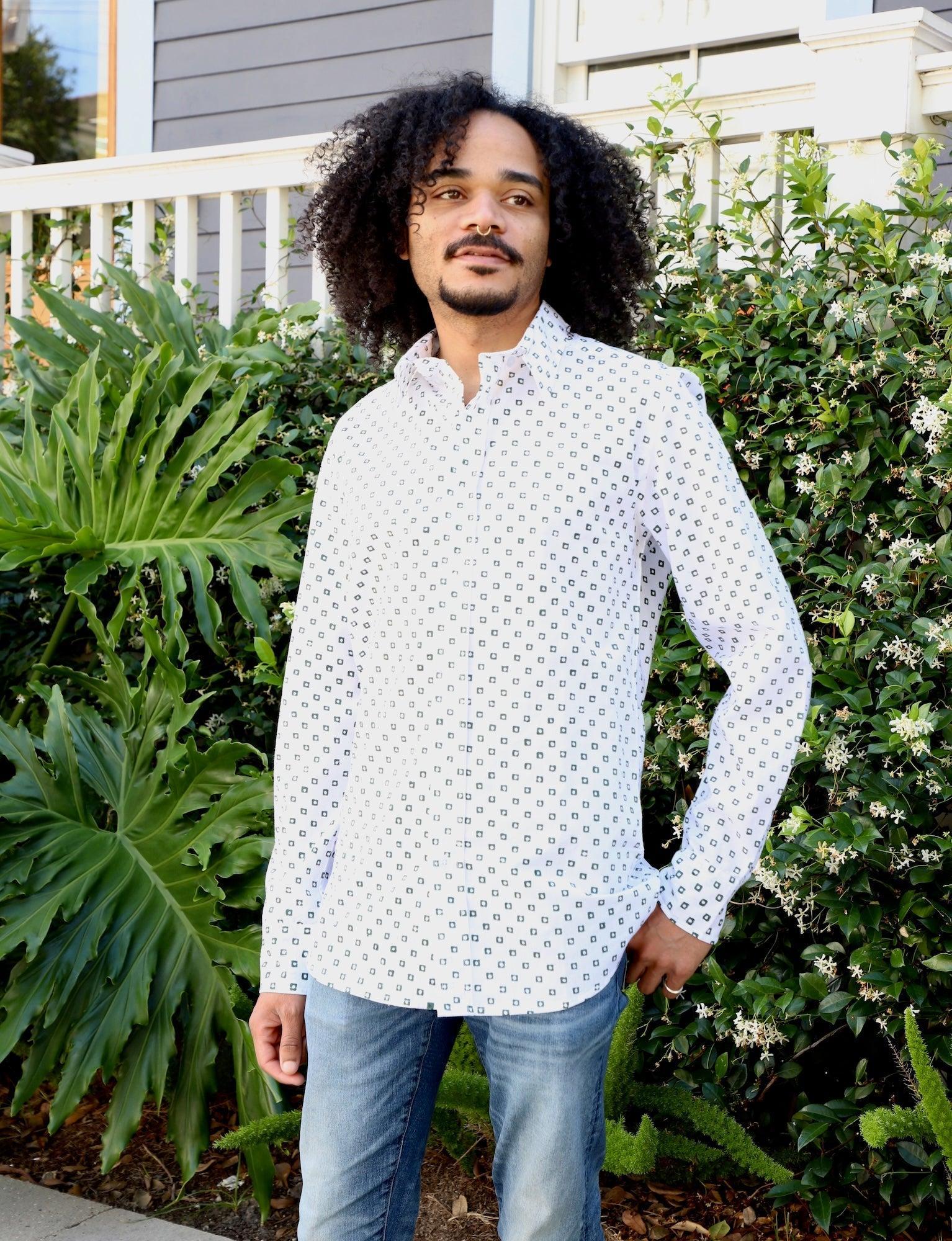 Harit Organic Cotton Men's Button Down Shirt - Passion Lilie