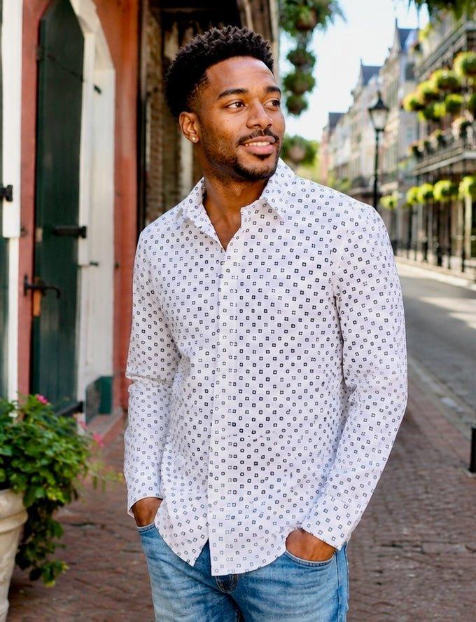 Harit Organic Cotton Men's Button Down Shirt - Passion Lilie