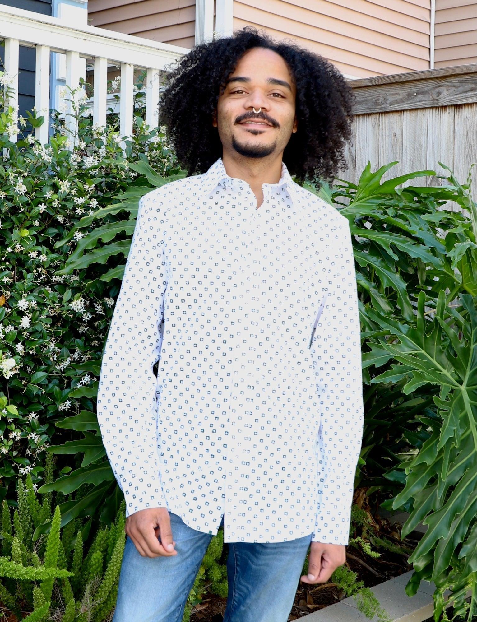 Harit Organic Cotton Men's Button Down Shirt - Passion Lilie
