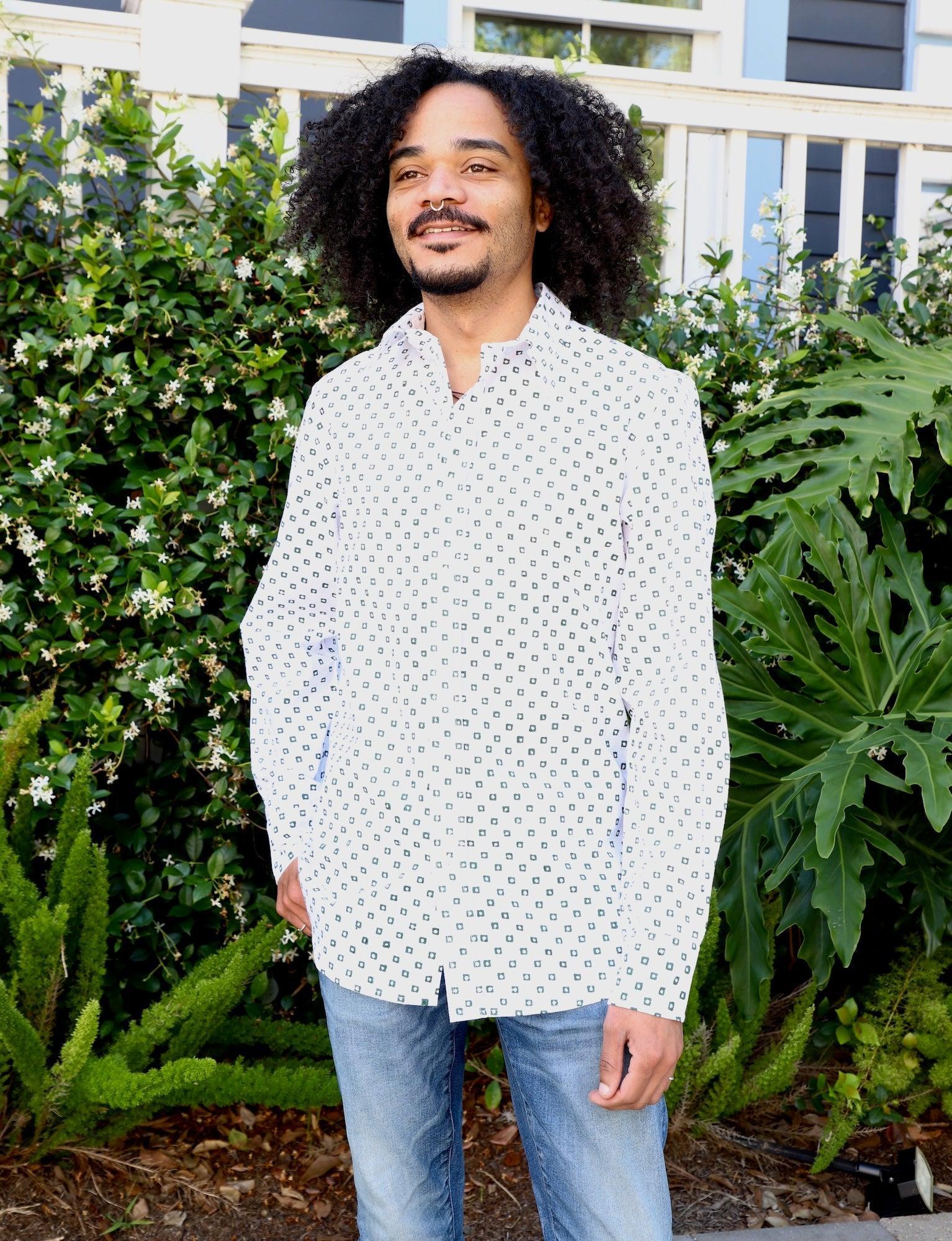 Harit Organic Cotton Men's Button Down Shirt - Passion Lilie