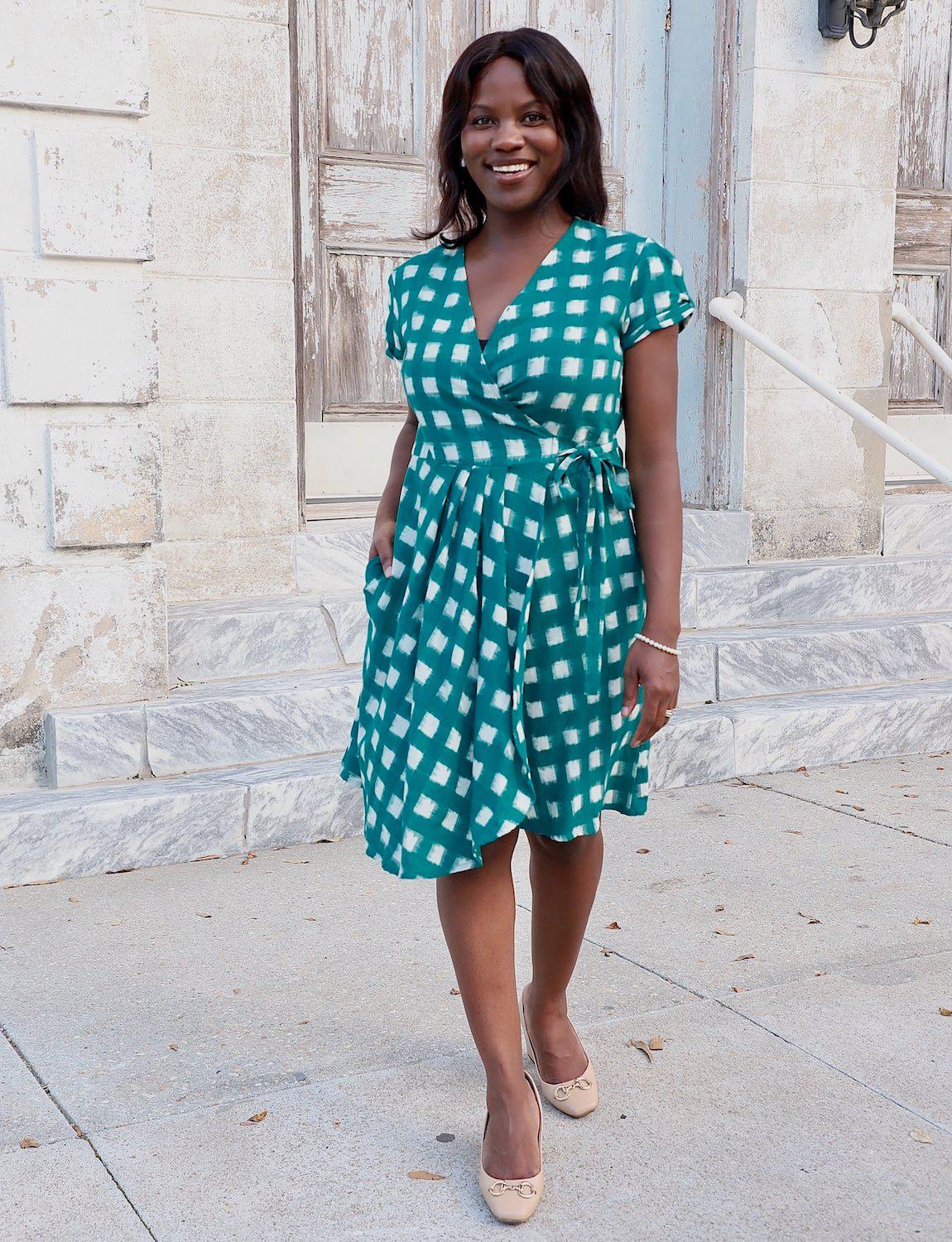 Harita Organic Cotton Wrap Dress - Passion Lilie