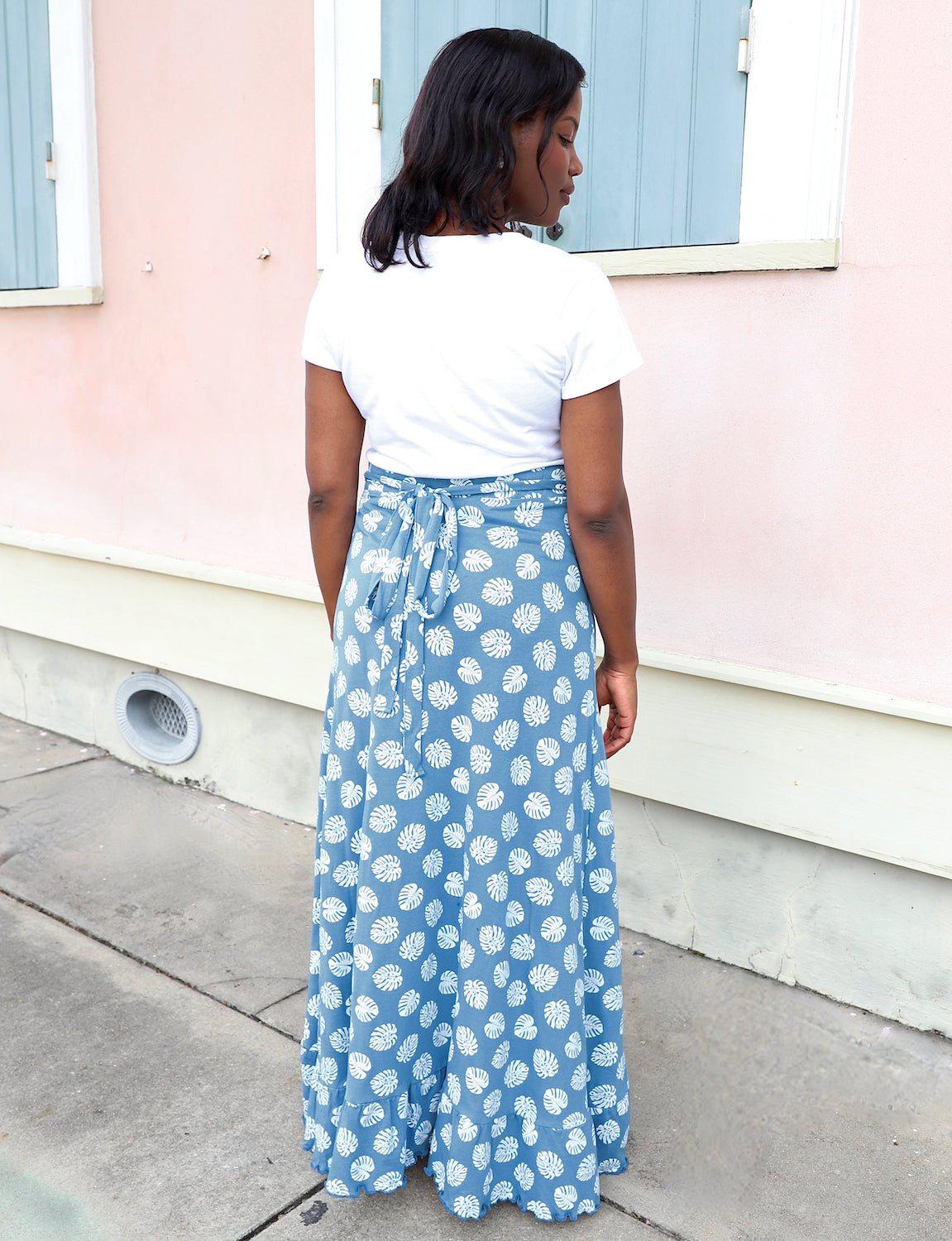 Monstera Organic Cotton Wrap Skirt - Passion Lilie