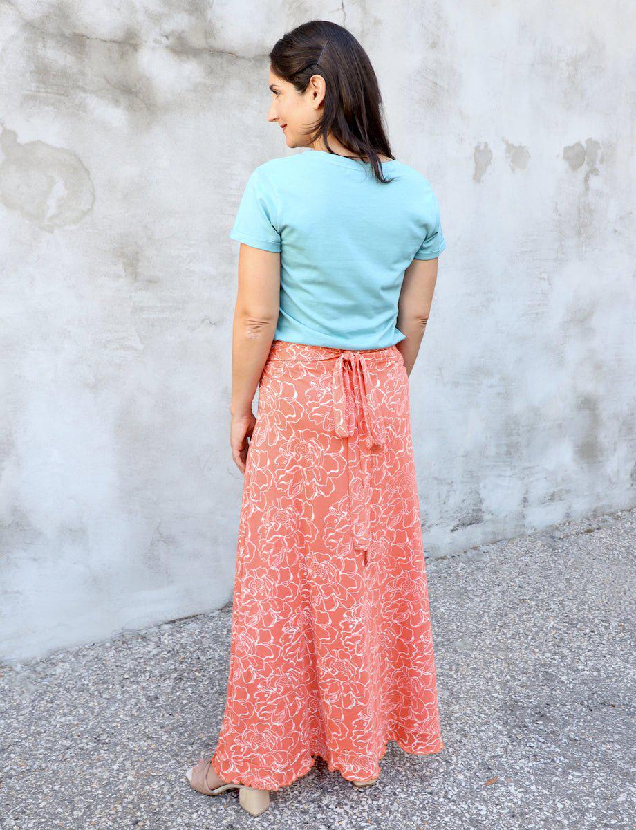 Tropicana Organic Wrap Skirt - Passion Lilie