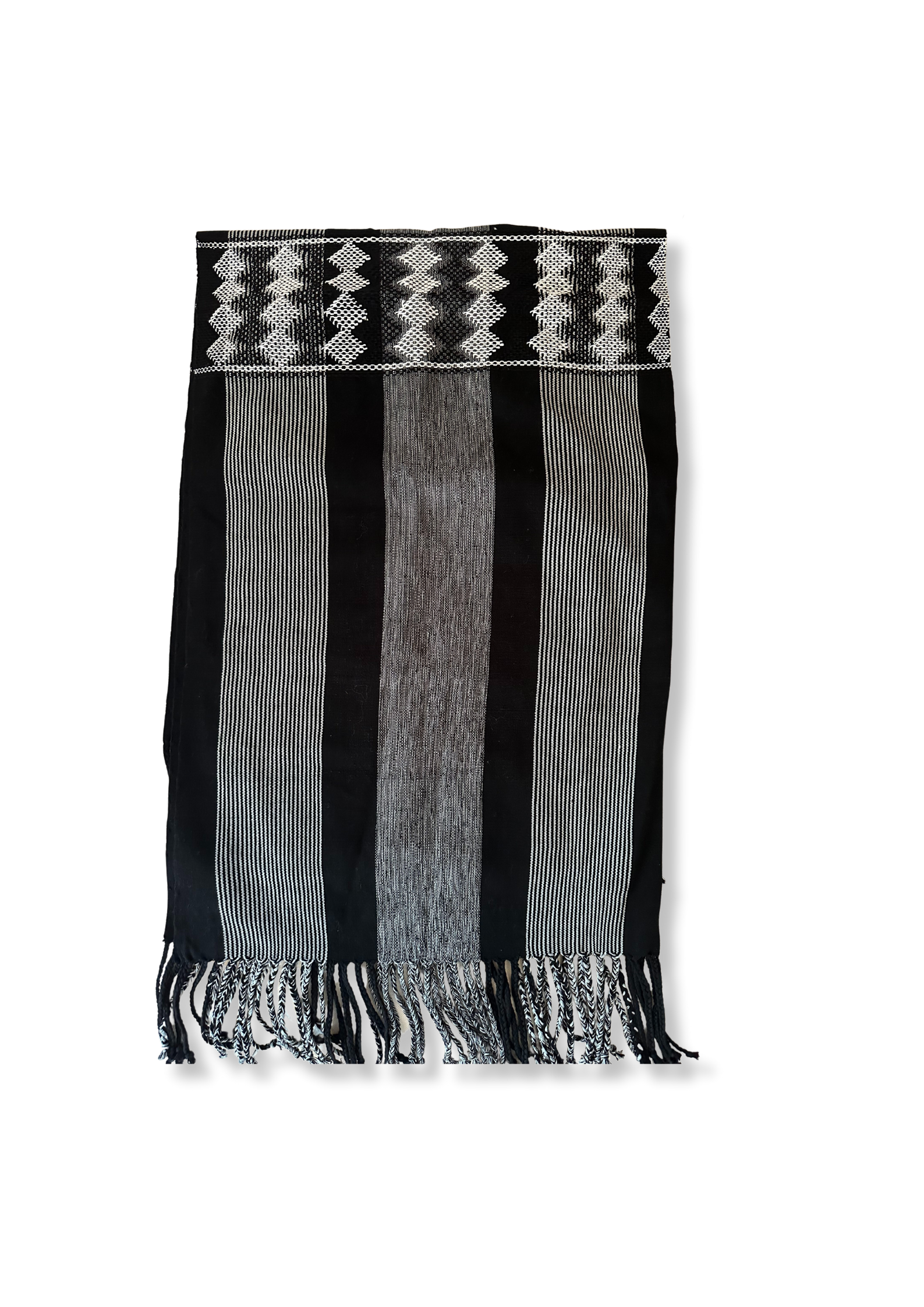 Black and White Cotton Shawl