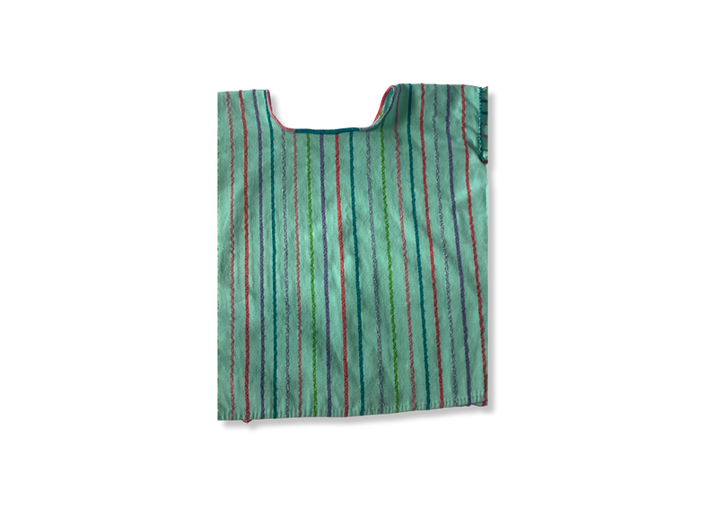 Turquoise Striped Cotton Girl's Blouse
