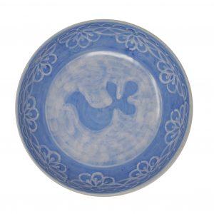 Hand Painted Stoneware Blue Coco Soup Bowl