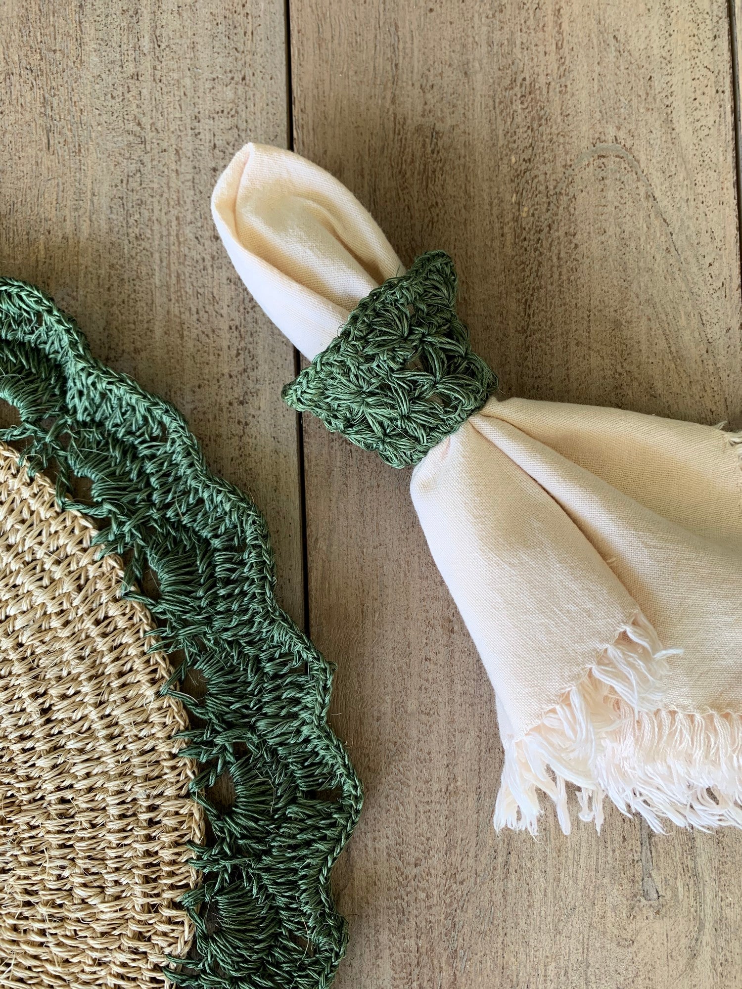Set of 4 Crochet Napkin Ring