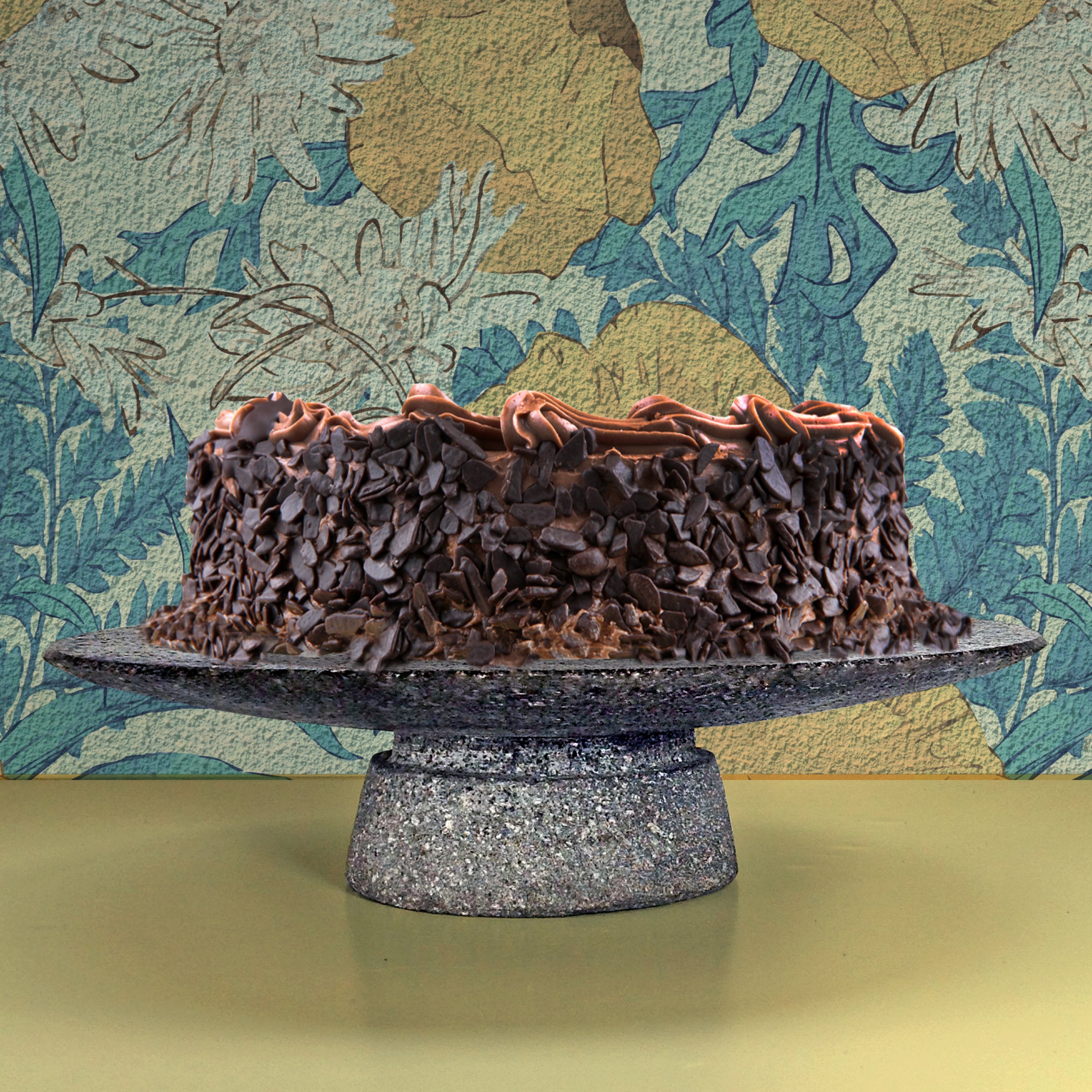 Hand Carved and Polished Volcanic Stone Matzi Centerpiece