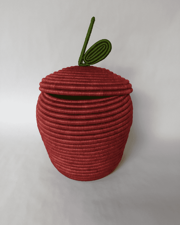 Hand-Woven Large Basket with Lid