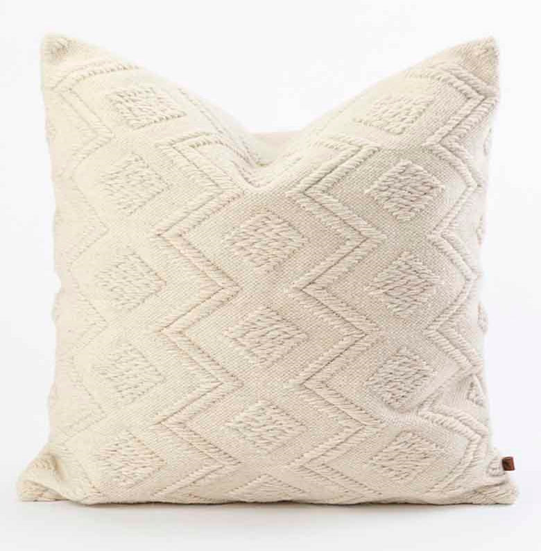 Wool Ivory Pillow Cover