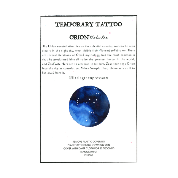 Orion Temporary Tattoo