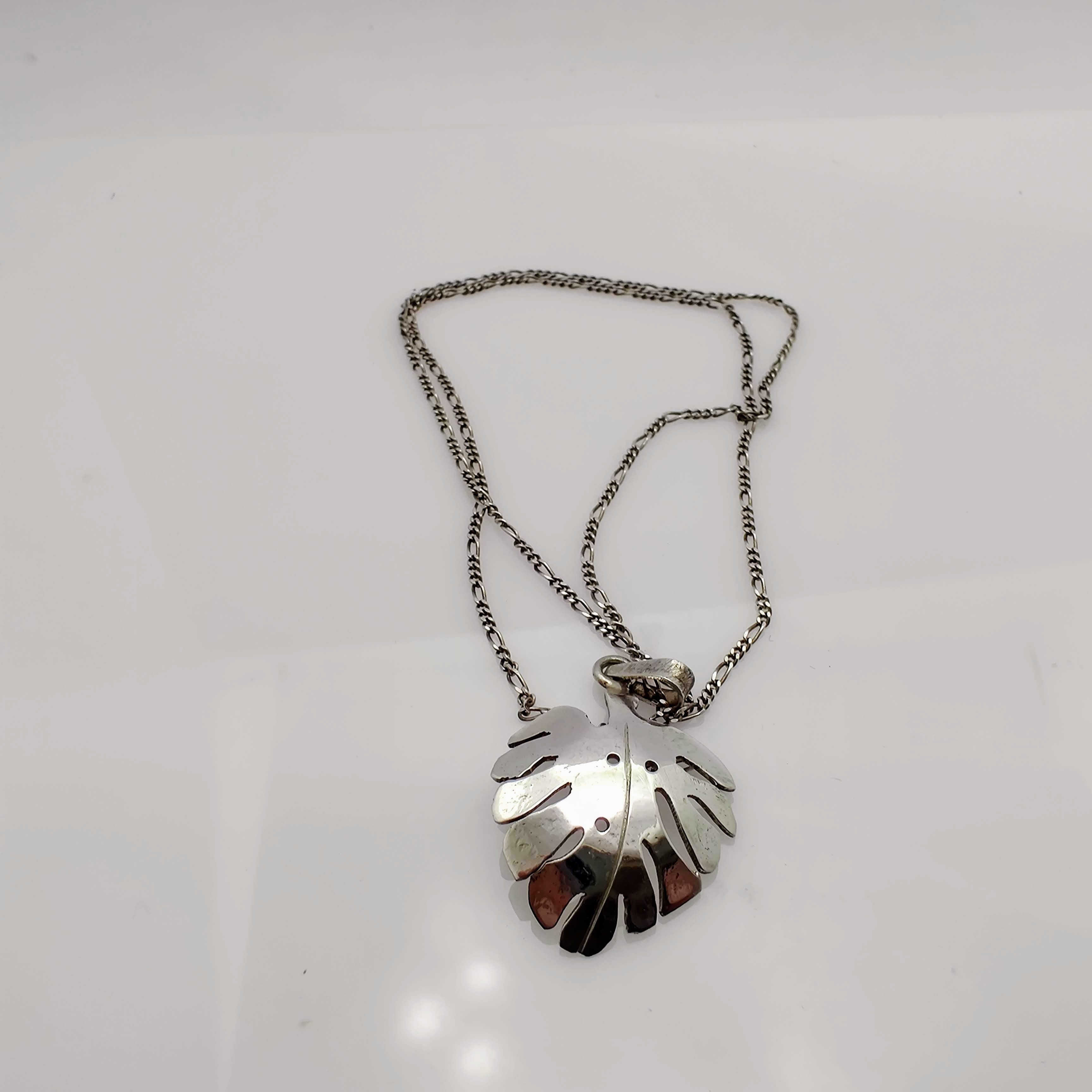 Sounds of the Forest - Monstera Pendant with Chain