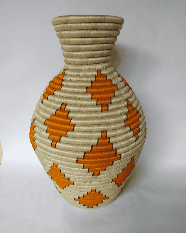 Hand-Woven Bottle Neck Vase