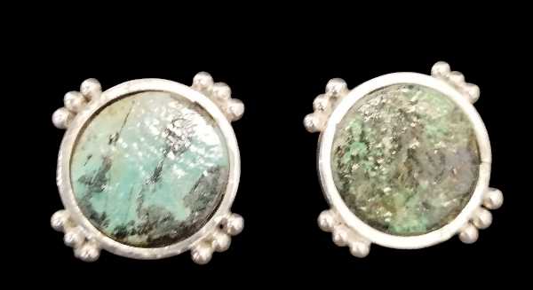 Circle Malachite Earrings