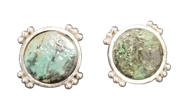 Circle Malachite Earrings