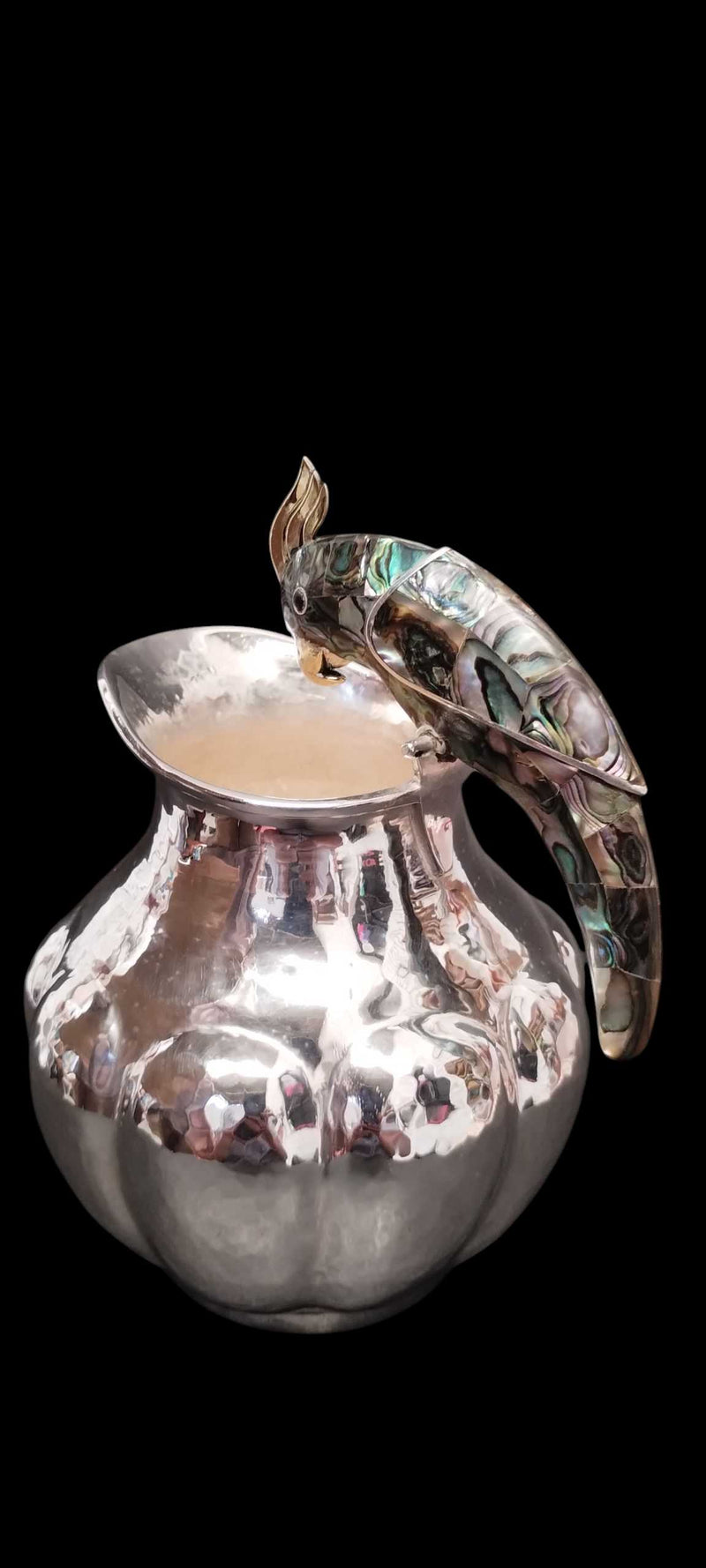 Cockatoo Creamer with Abalone Shell