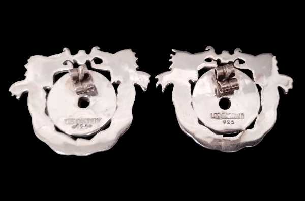 Serpent Earrings with Chalchihuite Stone