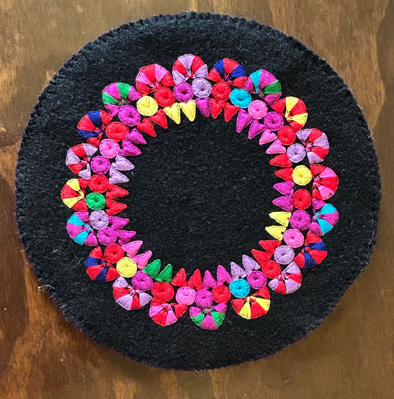 Wool Tortilla Warmer with Felt Lining