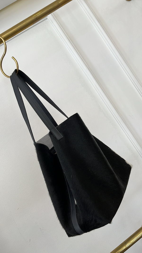 Black and White Furry Shopping Bag