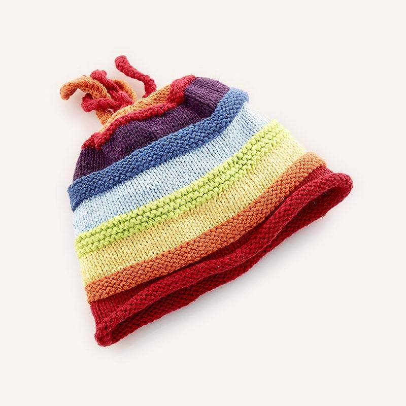 Baby Beanie - Rainbow Stripey