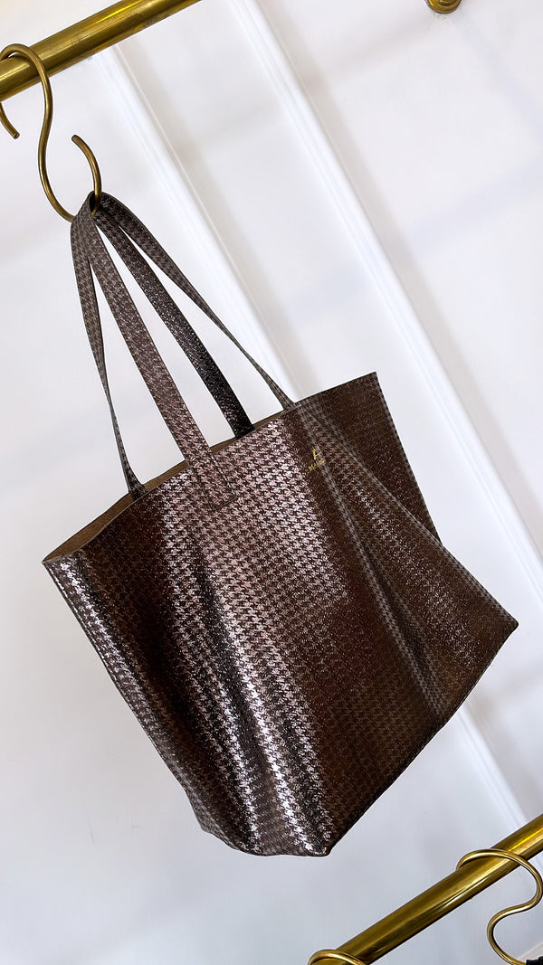 Pool Pewter and Copper Shopping Bag